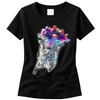 Astronaut Universe Planet Explosion Womens T-Shirt