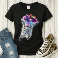 Astronaut Universe Planet Explosion Womens T-Shirt