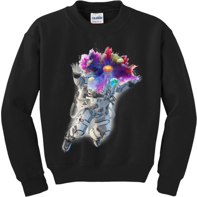 Astronaut Universe Planet Explosion Kids Sweatshirt