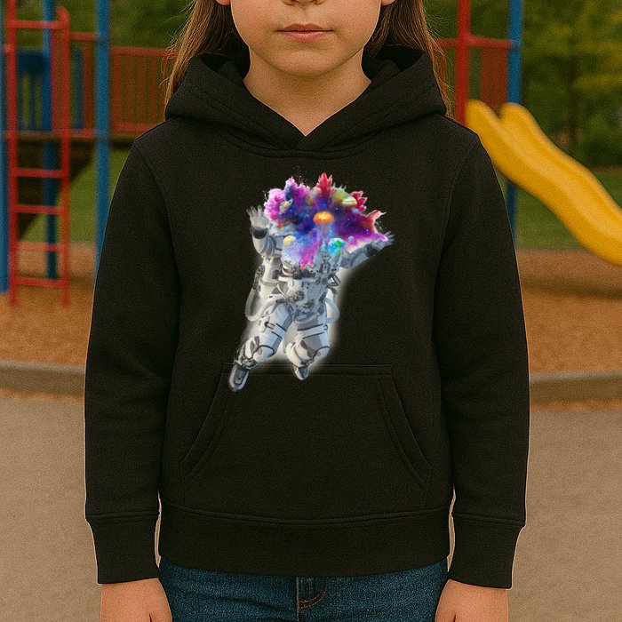 Astronaut Universe Planet Explosion Kids Hoodie