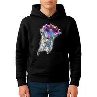 Astronaut Universe Planet Explosion Kids Hoodie