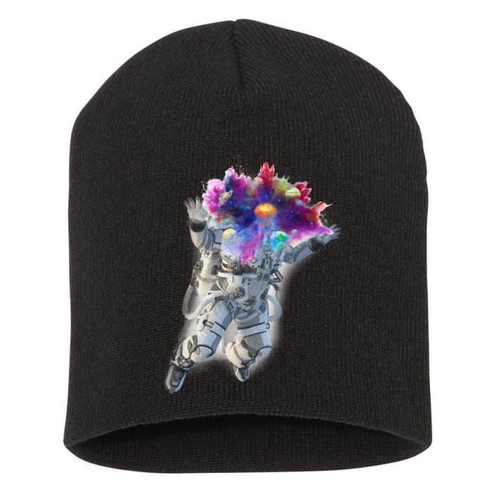 Astronaut Universe Planet Explosion Short Acrylic Beanie