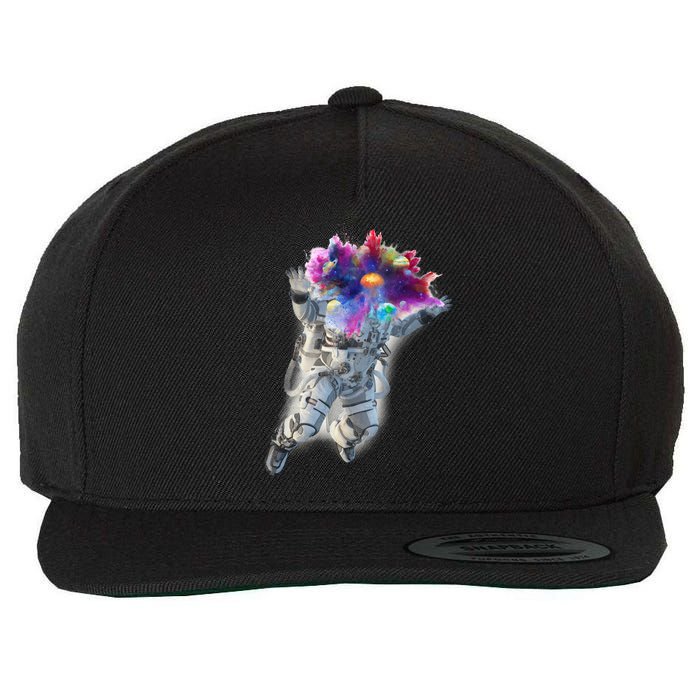 Astronaut Universe Planet Explosion Wool Snapback Cap
