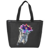 Astronaut Universe Planet Explosion Zip Tote Bag