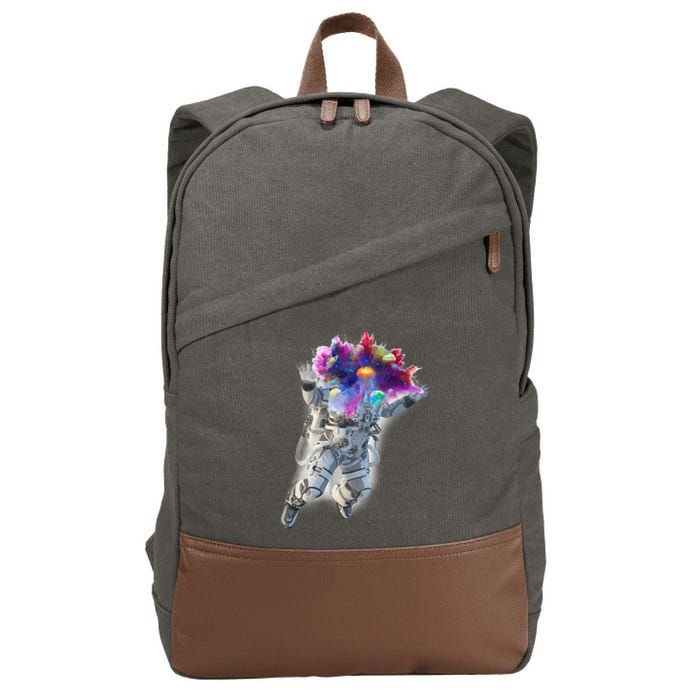 Astronaut Universe Planet Explosion Cotton Canvas Backpack