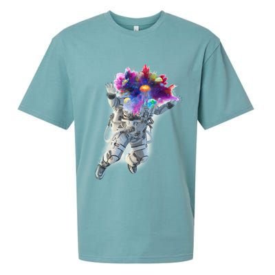 Astronaut Universe Planet Explosion Sueded Cloud Jersey T-Shirt