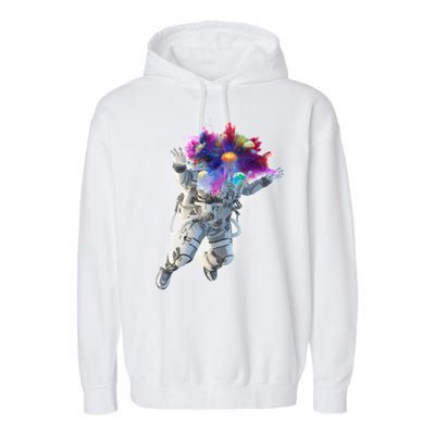 Astronaut Universe Planet Explosion Garment-Dyed Fleece Hoodie