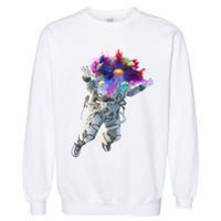 Astronaut Universe Planet Explosion Garment-Dyed Sweatshirt