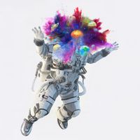 Astronaut Universe Planet Explosion Garment-Dyed Sweatshirt