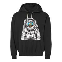 Astronaut With Goldfish Garment-Dyed Fleece Hoodie