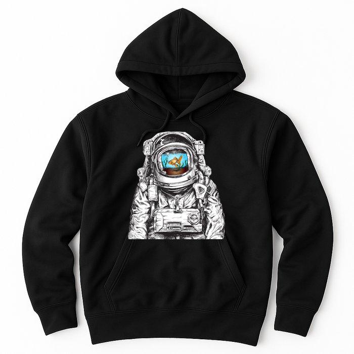 Astronaut With Goldfish Hoodie