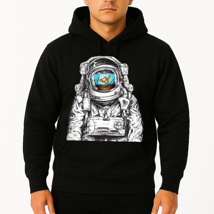 Astronaut With Goldfish Hoodie