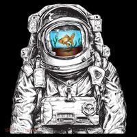 Astronaut With Goldfish Button