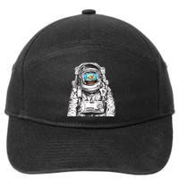 Astronaut With Goldfish 7-Panel Snapback Hat