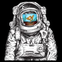 Astronaut With Goldfish 7-Panel Snapback Hat