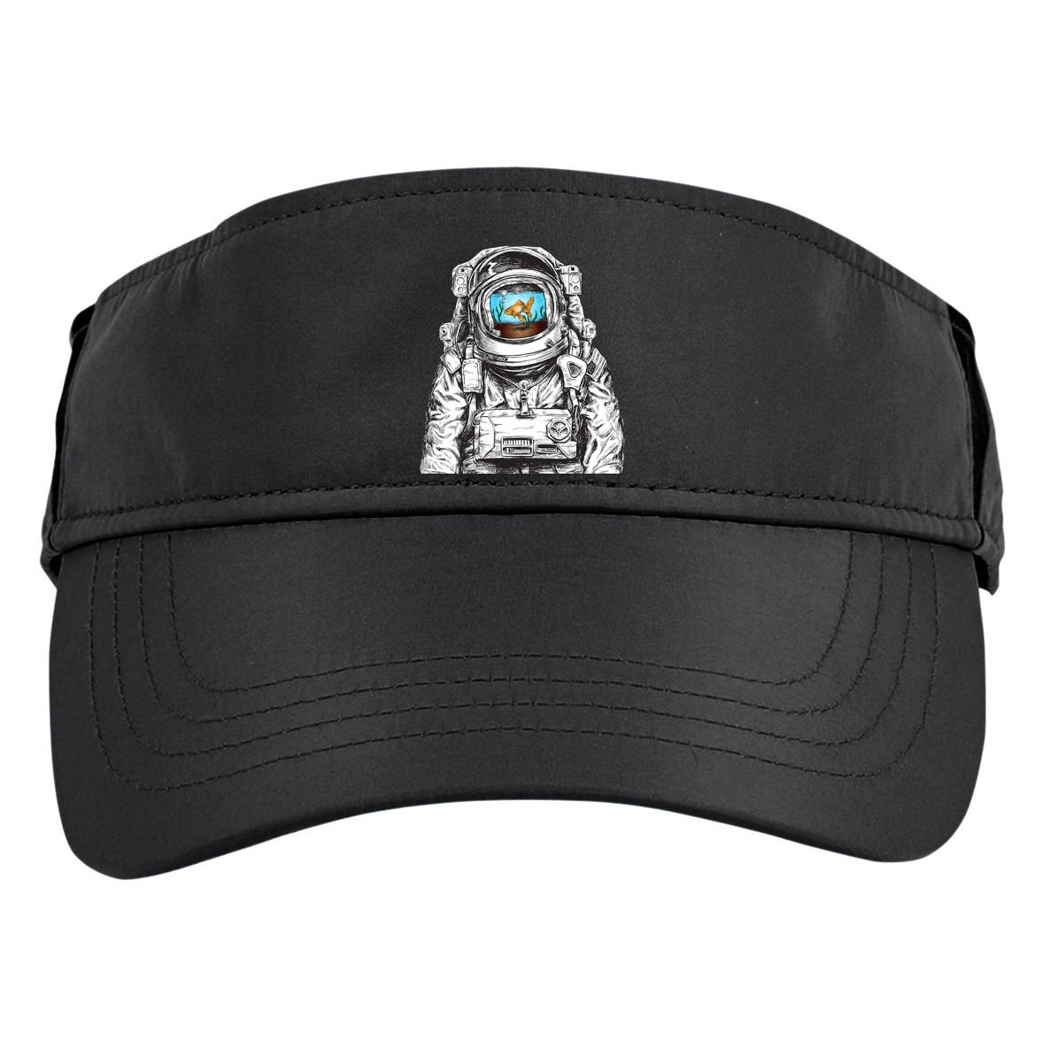 Astronaut With Goldfish Adult Drive Performance Visor