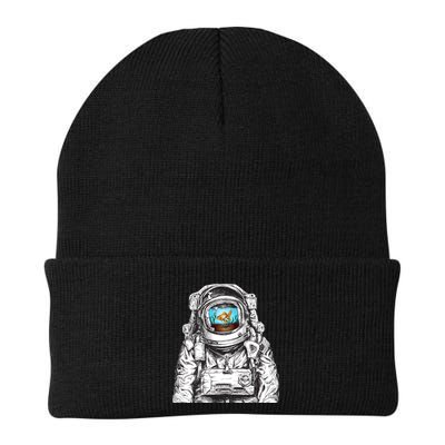 Astronaut With Goldfish Beanie