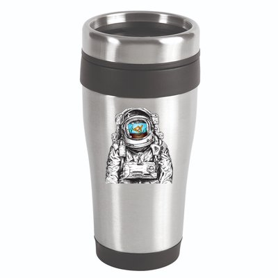 Astronaut With Goldfish 16oz Travel Tumbler