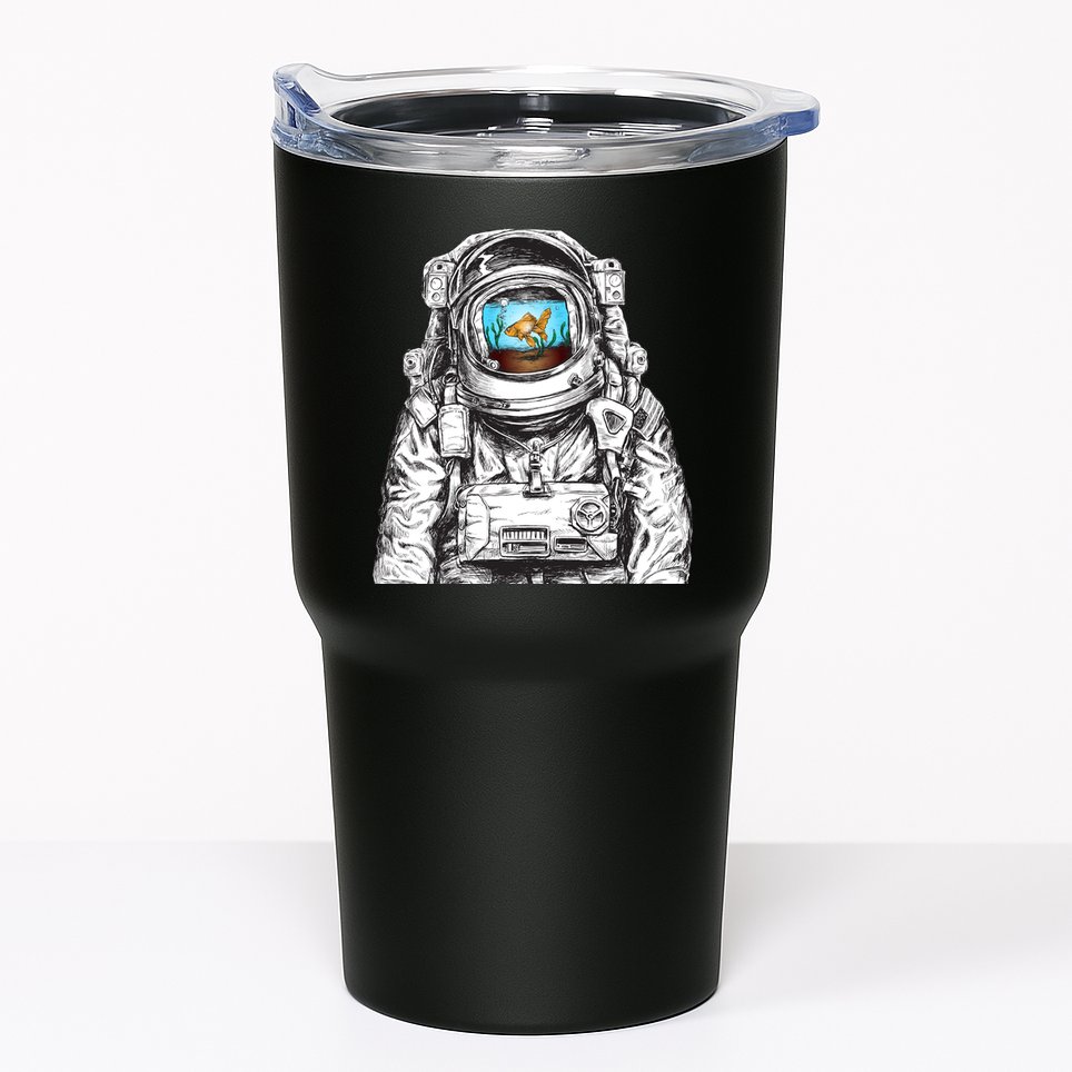 Astronaut With Goldfish Tumbler