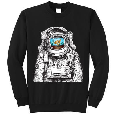 Astronaut With Goldfish Tall Sweatshirt