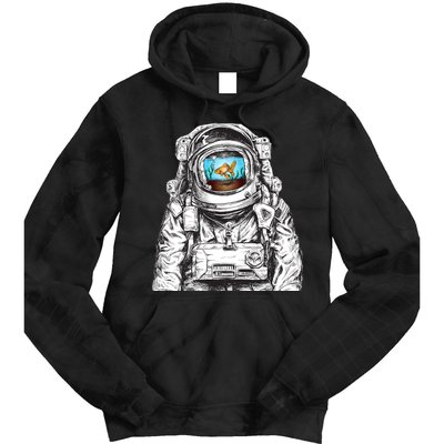 Astronaut With Goldfish Tie Dye Hoodie