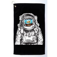 Astronaut With Goldfish Golf Towel