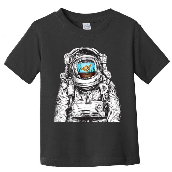 Astronaut With Goldfish Toddler T-Shirt
