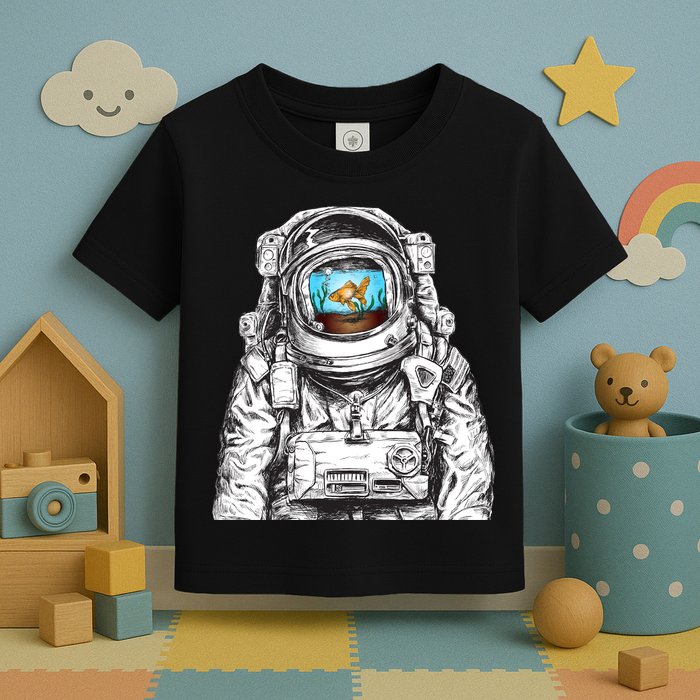 Astronaut With Goldfish Toddler T-Shirt