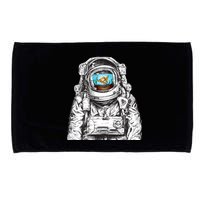 Astronaut With Goldfish Microfiber Hand Towel