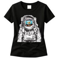 Astronaut With Goldfish Womens T-Shirt