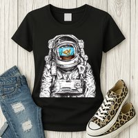 Astronaut With Goldfish Womens T-Shirt