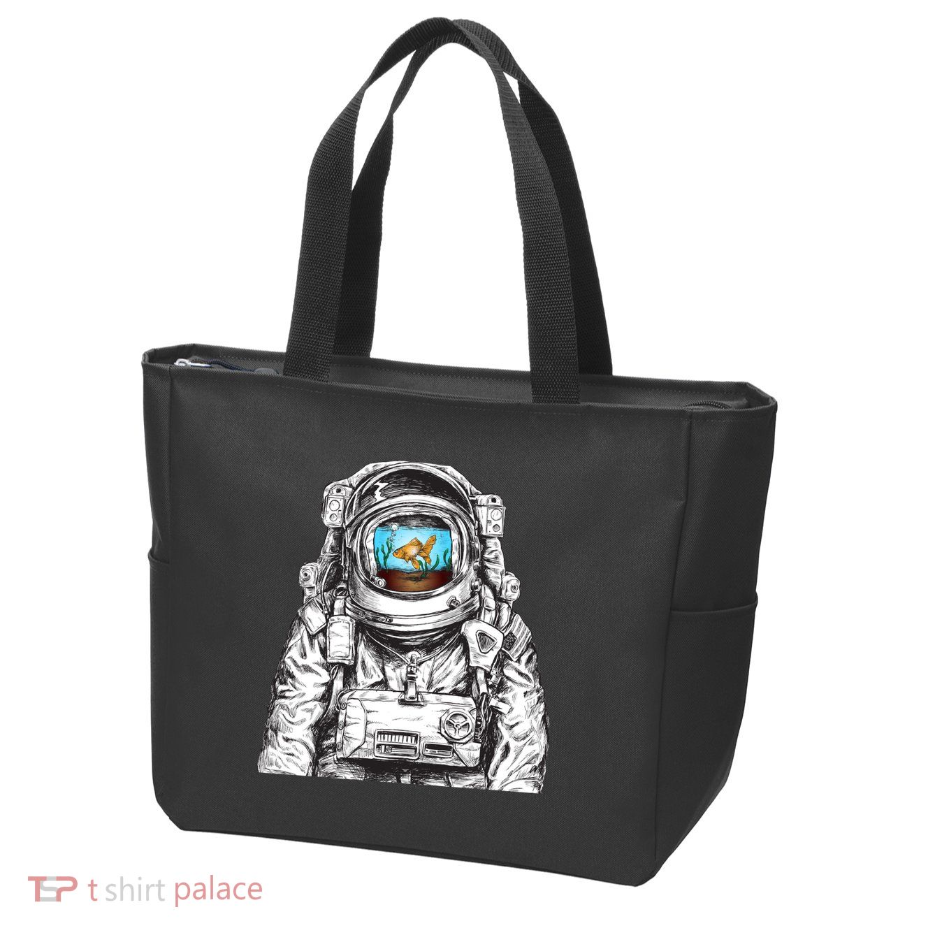 Astronaut With Goldfish Zip Tote Bag