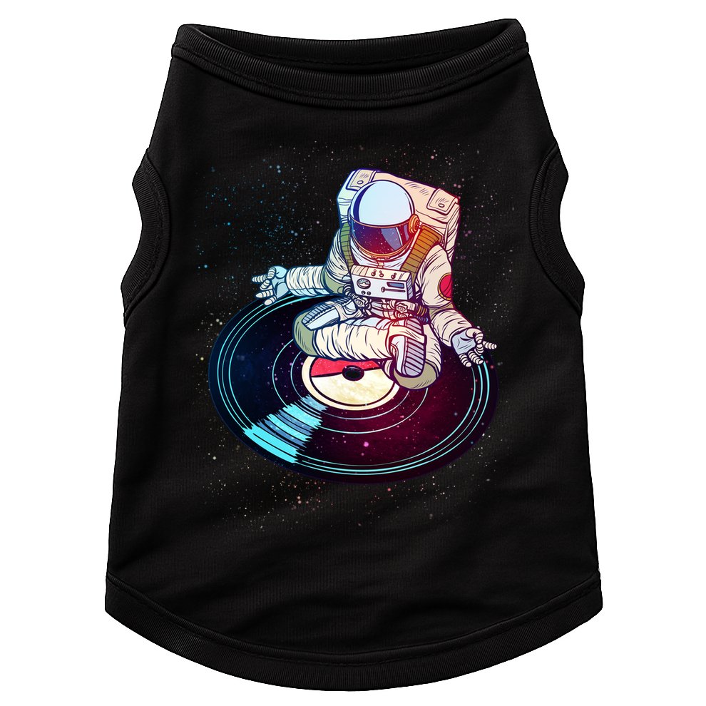 Astronaut Yoga Music Record Doggie Tank