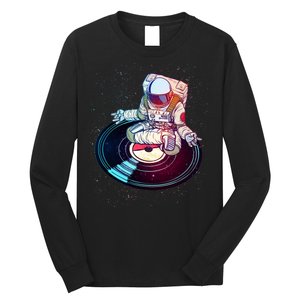 Astronaut Yoga Music Record Long Sleeve Shirt