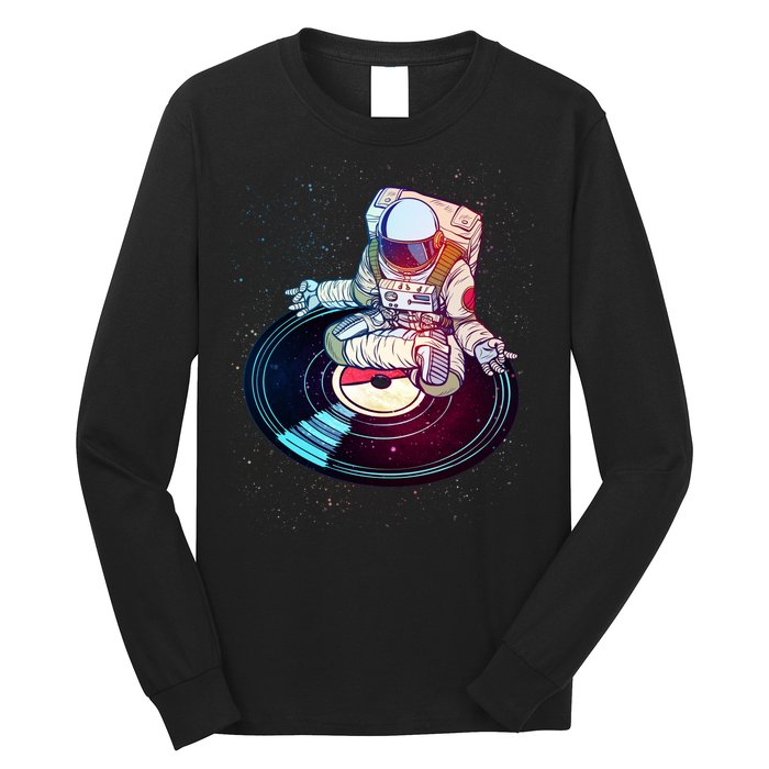 Astronaut Yoga Music Record Long Sleeve Shirt