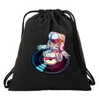 Astronaut Yoga Music Record Drawstring Bag