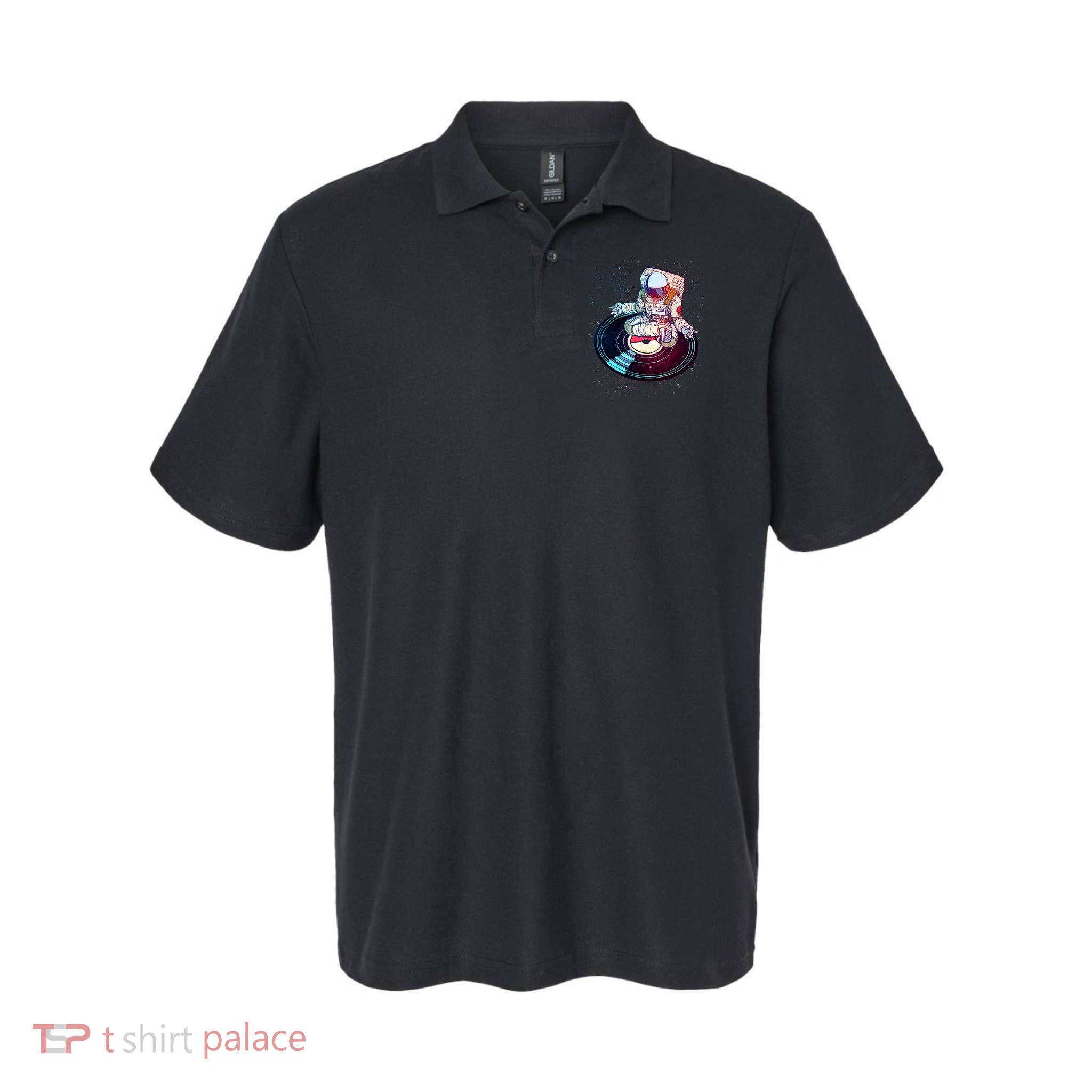 Astronaut Yoga Music Record Polo