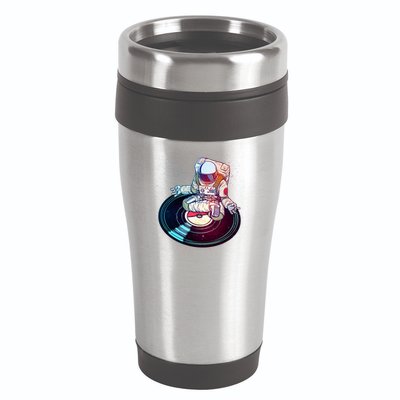 Astronaut Yoga Music Record 16oz Travel Tumbler