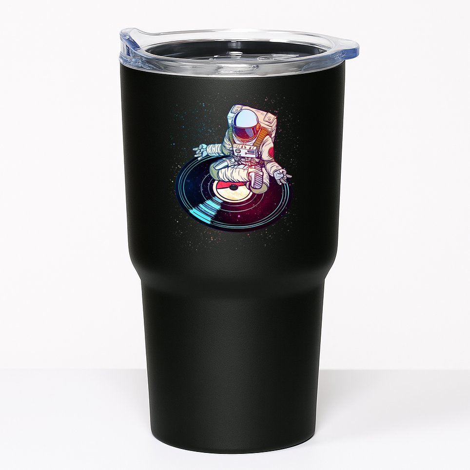 Astronaut Yoga Music Record Tumbler