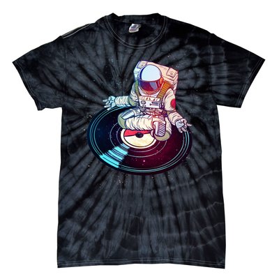 Astronaut Yoga Music Record Tie-Dye T-Shirt