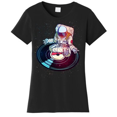 Astronaut Yoga Music Record Women's T-Shirt