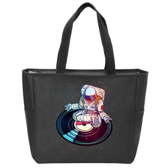Astronaut Yoga Music Record Zip Tote Bag