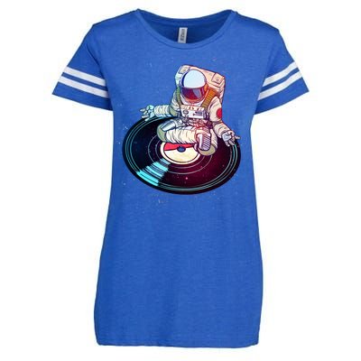 Astronaut Yoga Music Record Enza Ladies Jersey Football T-Shirt