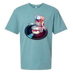 Astronaut Yoga Music Record Sueded Cloud Jersey T-Shirt