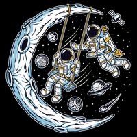 Astronauts Moon Swinging Impact Tech Backpack