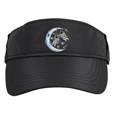 Astronauts Moon Swinging Adult Drive Performance Visor