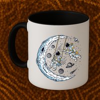 Astronauts Moon Swinging Mug