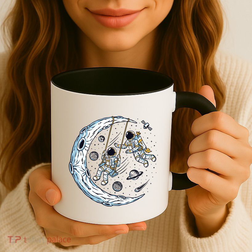 Astronauts Moon Swinging Mug