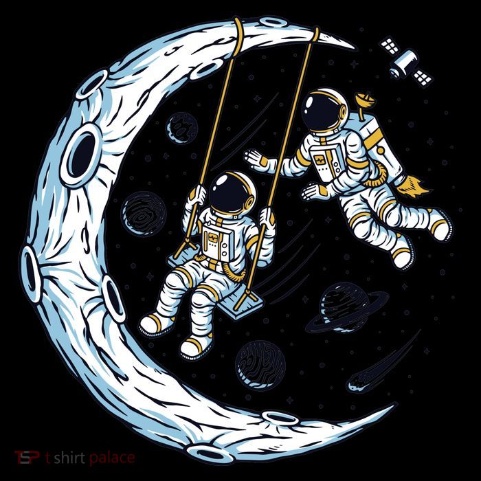 Astronauts Moon Swinging Mug