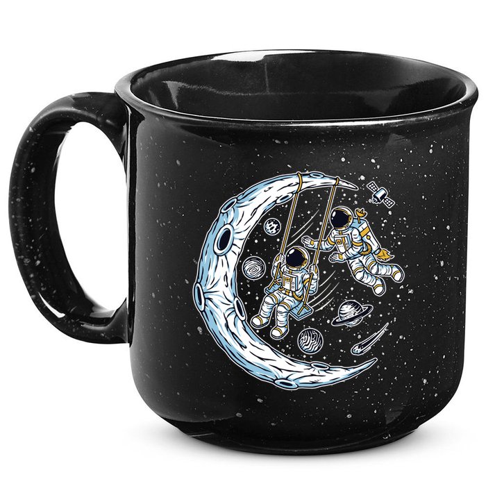 Astronauts Moon Swinging 15oz Campfire Ceramic Mug